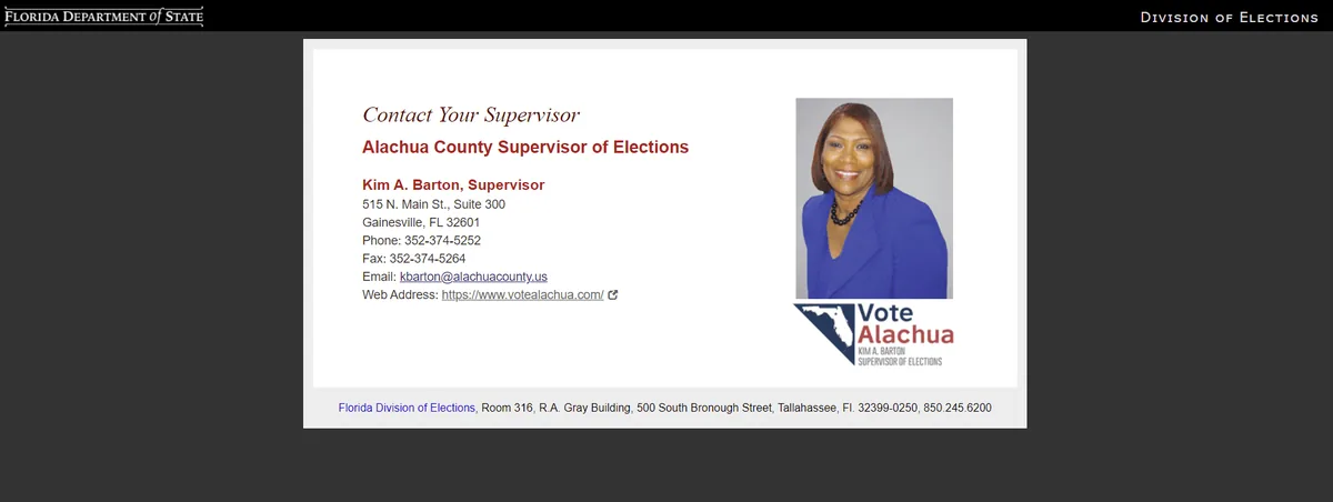 Florida Department of State Website
