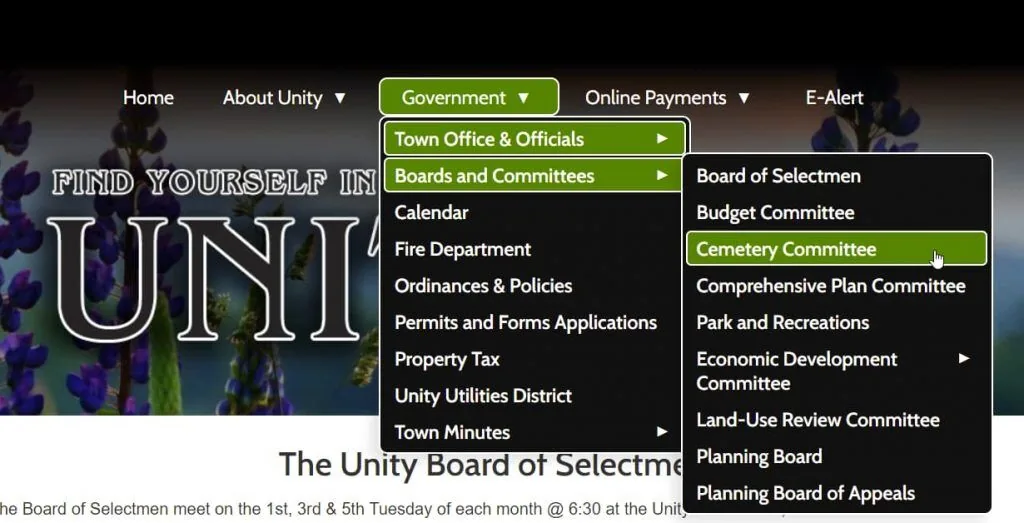The Unity Board of Selectmen